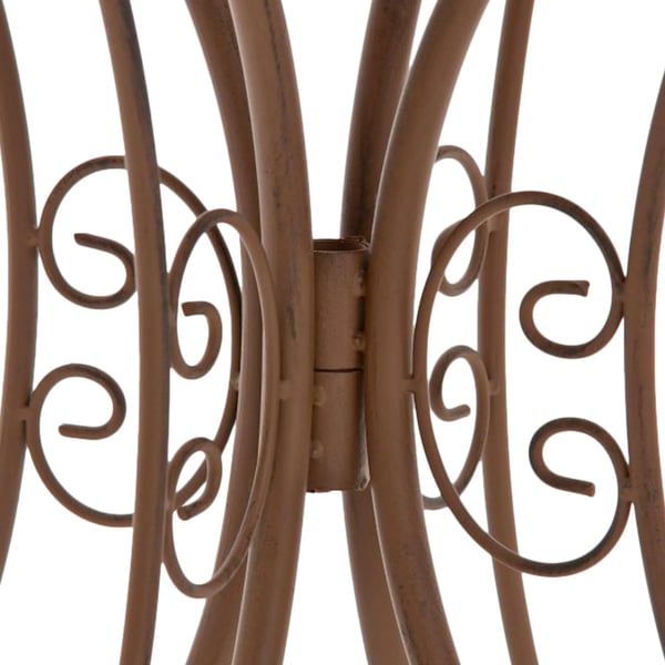Hari Antik Brun Metal Havebord - 70 cm Diameter, 73 cm Højde