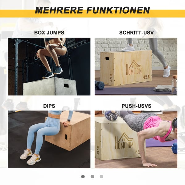 Plyo Box i Bøg 45x40x60cm - Springkasse til Hjemmetræning