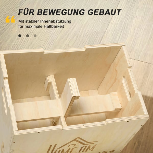 Plyo Box i Bøg 45x40x60cm - Springkasse til Hjemmetræning