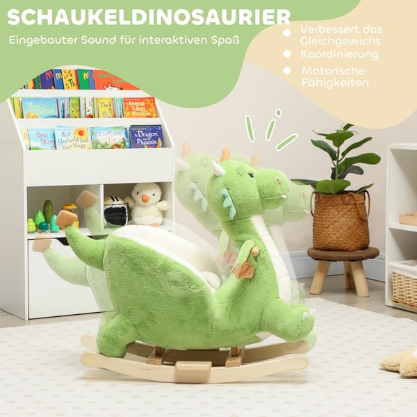 Gyngehest Dinosaur til Børn, Grøn