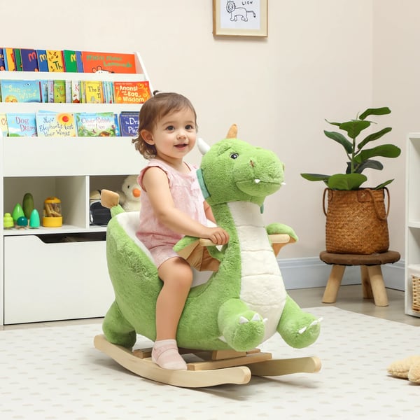Gyngehest Dinosaur til Børn, Grøn