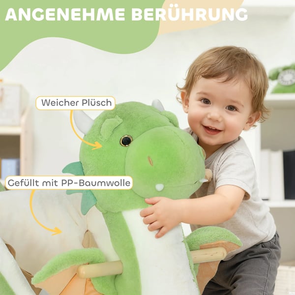 Gyngehest Dinosaur til Børn, Grøn