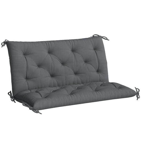 Bänkkudde 100x98cm för Trädgårdsbänk - Mörkgrå Polyester