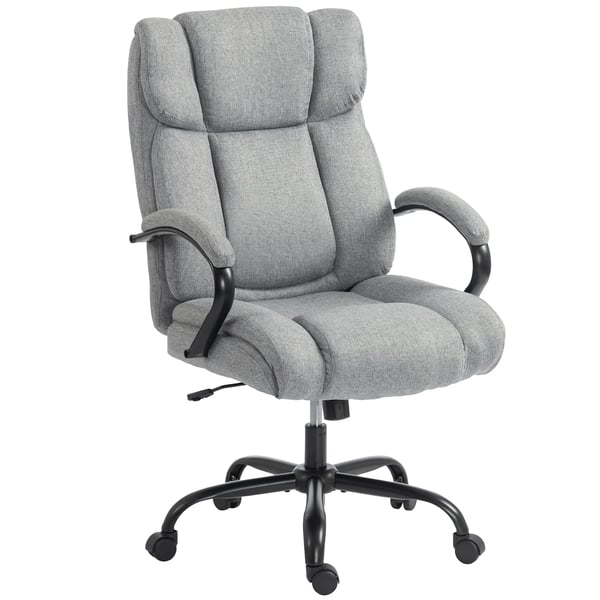 kontorsstol skrivbordsstol gamingstol snurrstol med gungfunktion, tjockt vadderad ergonomisk stol, max belastning 220 kg
