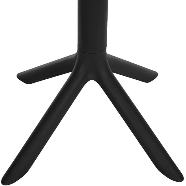 Lacota rundt udendørs spisebord, 60 cm diameter, sort polypropylen, vejrbestandigt