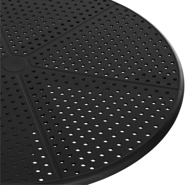 Lacota rundt udendørs spisebord, 60 cm diameter, sort polypropylen, vejrbestandigt