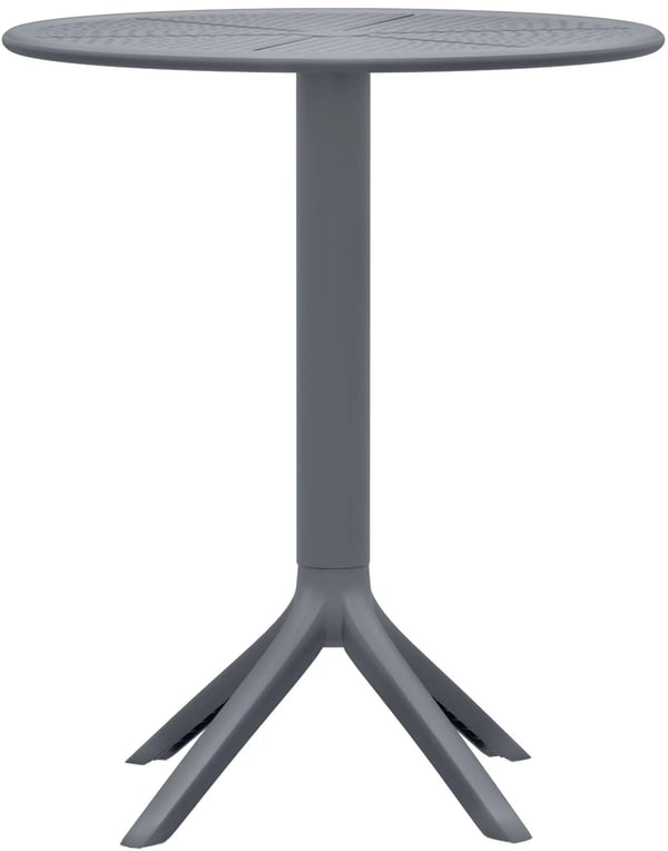 Lacota rundt have- og bistrobord i plast, antracit, 60 cm diameter