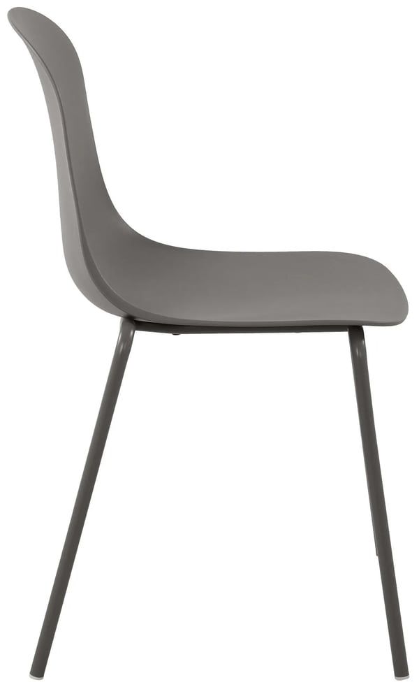 Hardin stapelstol - Taupe polypropylensits & pulverlackerad stålram - Inomhus/Utomhus - 85cm H x 51cm B
