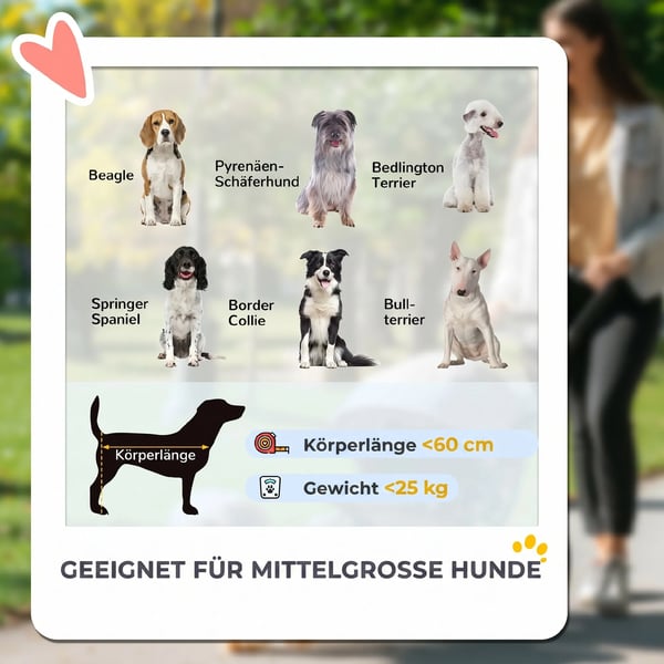 Hundevogn Foldbar til Store Hunde & Katte op til 30 kg, Mørkegrå Polyester Klapvogn med Pude, Netvinduer, Opbevaring og Bremser