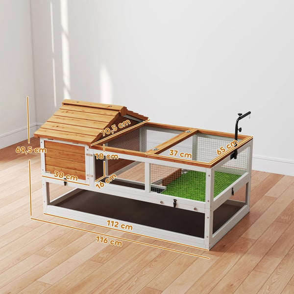 Sköldpaddshus, 2-vånings terrarium, lamphållare, smådjursbur, orange