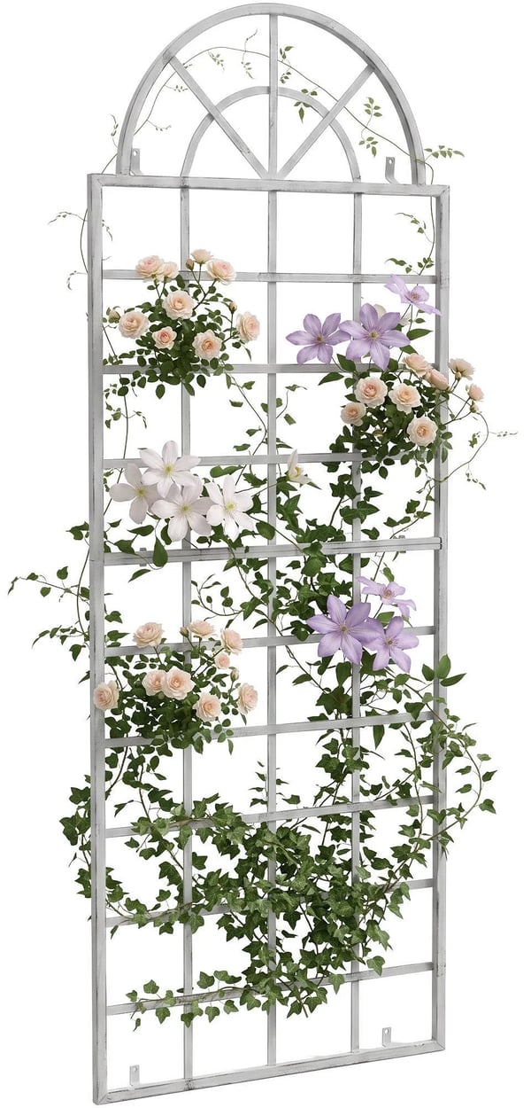 Viva espalier i metal til klatreplanter - Antikhvid, 70 x 180 cm Viva espalier i metal til klatreplanter - Antikhvid, 70 x 180 cm
