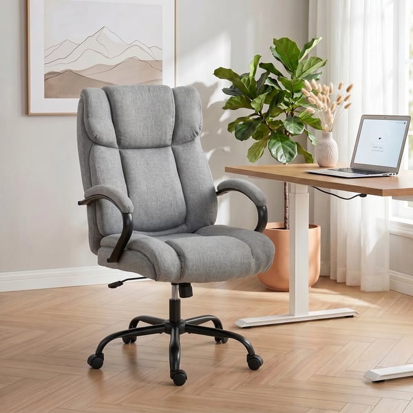 kontorstol skrivebordsstol gamingstol drejestol vippefunktion tykt polstret ergonomisk stol belastning 220 kg