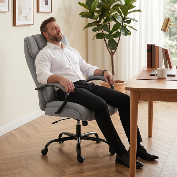 kontorstol skrivebordsstol gamingstol drejestol vippefunktion tykt polstret ergonomisk stol belastning 220 kg