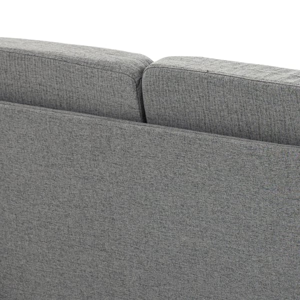 ® Dubbelsits soffa Mysig soffa avtagbar med kuddar, linne, ljusgrå, 141x65x78cm