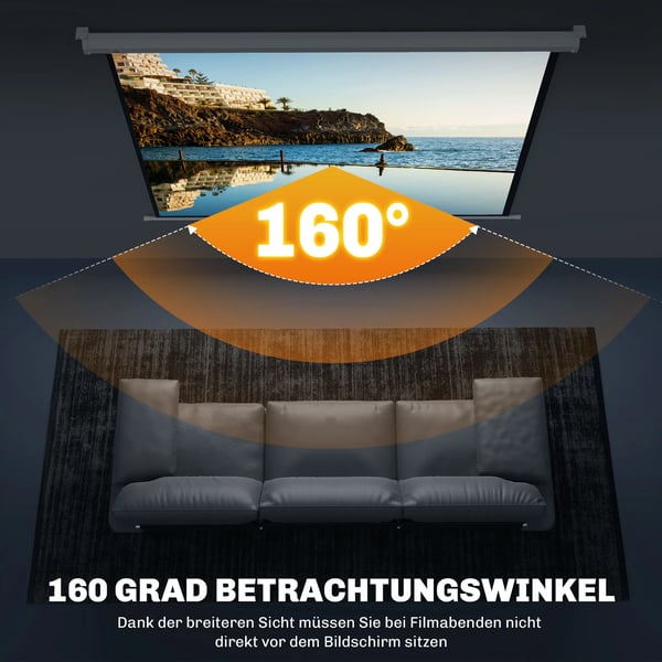 projektor-lærred 171 x 128 cm 84 tommer 4:3 HD 4K projektionslærred plast, metal hjemmebiograf