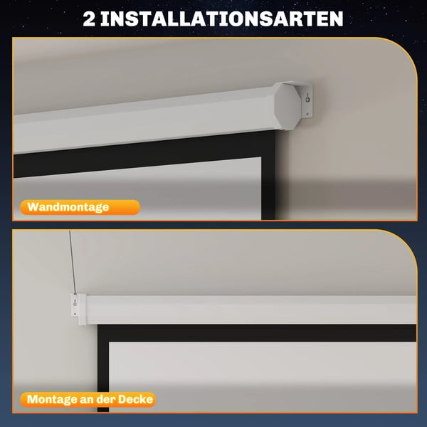 projektor-lærred 171 x 128 cm 84 tommer 4:3 HD 4K projektionslærred plast, metal hjemmebiograf