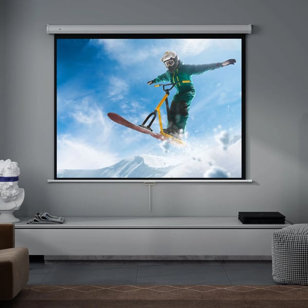 projektor-lærred 171 x 128 cm 84 tommer 4:3 HD 4K projektionslærred plast, metal hjemmebiograf