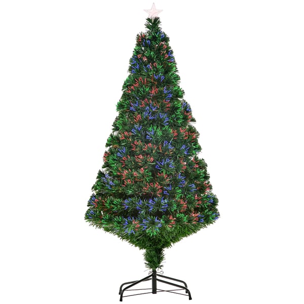 Keinotekoinen Joulukuusi LED-valokuidulla, vihreä, 150 cm