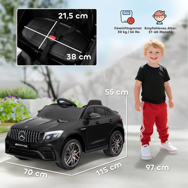 Barnbil Mercedes-Benz AMG Elbil 12V Svart med Fjrrkontroll