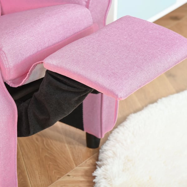 Barnsoffa med Fotstöd, Justerbart Ryggstöd, 3-5 år, Rosa, 58x53x70cm