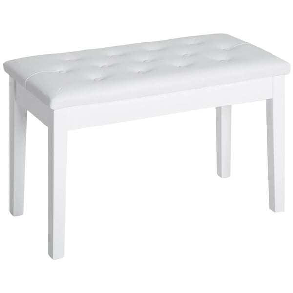 pianopall pianobänk traditionell lantlig stil kosmetisk pall förvaring gummiträ konstläder vit 76 x 36 x 50 cm pianopall pianobänk traditionell lantlig stil kosmetisk pall förvaring gummiträ konstläder vit 76 x 36 x 50 cm