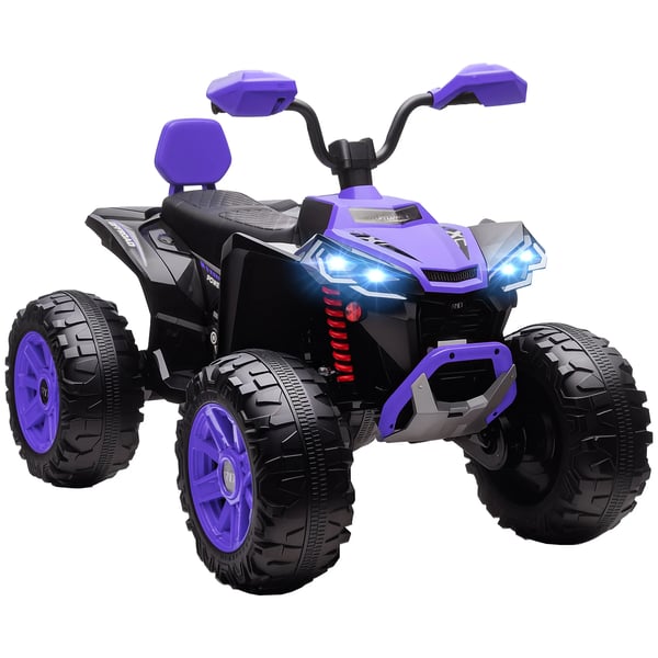 Børne-ATV 24V Lilla (Violet) Elektrisk Køretøj - 2 Sæder, LED Lys, MP3/USB, 6.5 km/t, 3-8 År