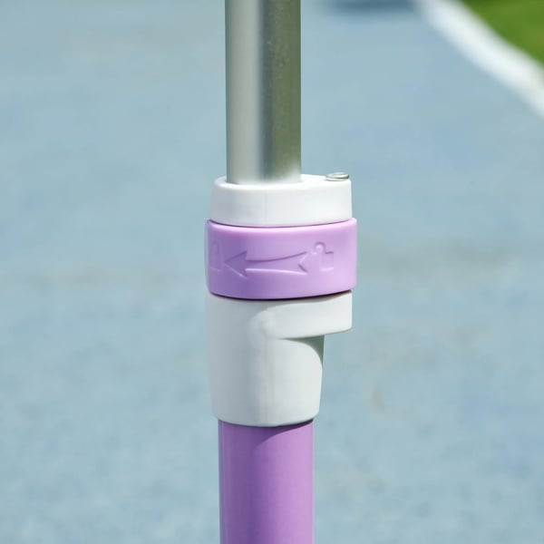 Brnelbehjul med LED-lys, justerbar hjde, lilla plast og stl