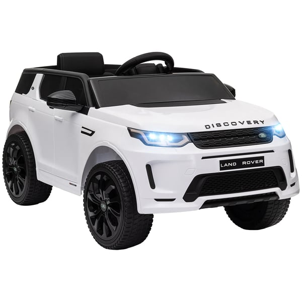 lasten sähköauto 12V Land Rover Discovery Sport, valkoinen, kaukosäätimellä, musiikilla, LED-valoilla, 3-6v