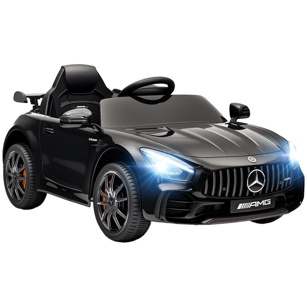 12V lasten sähköauto Mercedes-Benz AMG GTR, FI Bluetooth, Kaukosäädin, MP3, Musta