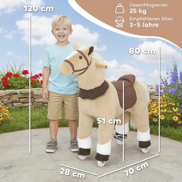 Ridhäst för barn, Brun, 3-5 år