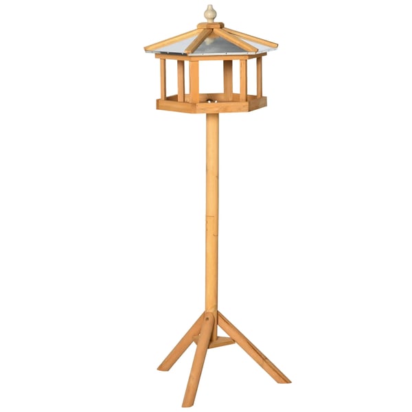 fuglehus fuglevilla foderhus med stativ og zinktag 113x40x40 cm