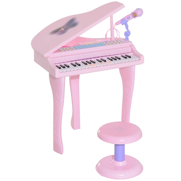 Lasten Mini Piano Vaaleanpunainen Jakkaralla ja Mikrofonilla - 37 Näppäintä, Musiikkiominaisuudet, LED Valot - Täydellinen Lahja 3-6-vuotiaille Lasten Mini Piano Vaaleanpunainen Jakkaralla ja Mikrofonilla - 37 Näppäintä, Musiikkiominaisuudet, LED Valot - Täydellinen Lahja 3-6-vuotiaille