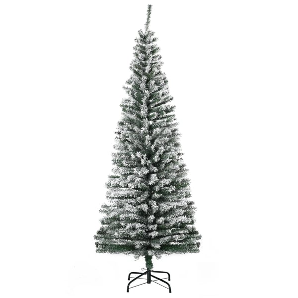 Tekojoulukuusi 180 cm lyijykynäkuusi lumihuntuinen, 492 oksaa sisäkäyttöön