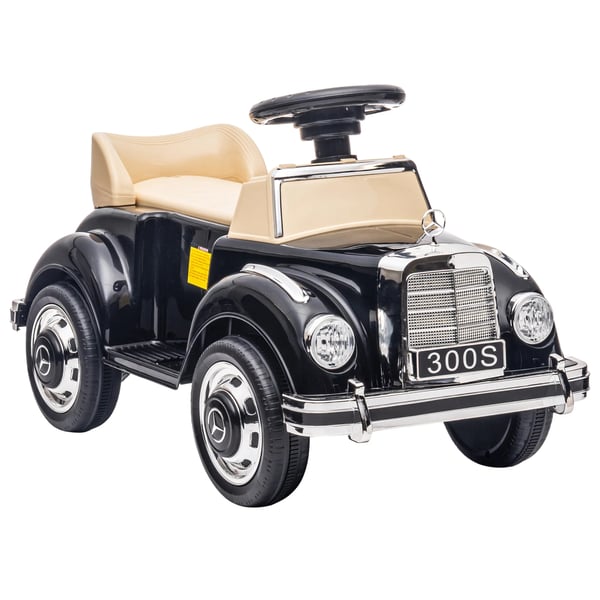 Rutschebil til Børn - Mercedes-Benz 300S - Sort - Med Opbevaring og Anti-Tip Funktion (18-48 måneder)