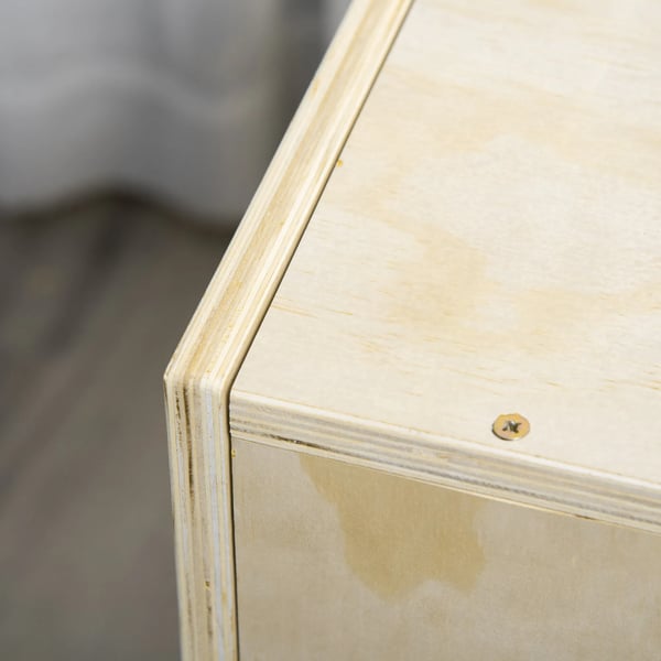3-i-1 Plyo Box Trä Plyometrisk Hoppbox med 3 Hopphöjder Handtag 40,5 x 35,5 x 30,5cm Naturträ