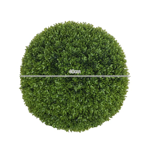 Set med 2 konstgjorda buxbomskulor 40 cm - Grön Konstplast