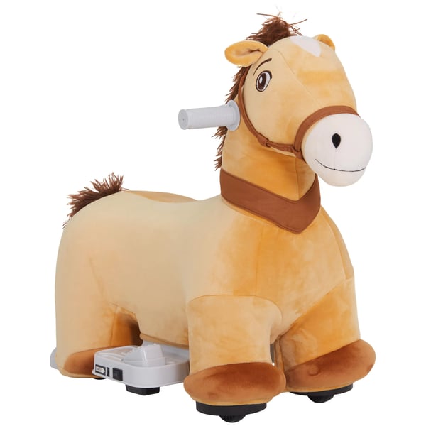 6V Elektrisk Hest til Børn - Brun Polyester Ride-on Legetøj med Musik og Fodpedal, 1.5-3 År 6V Elektrisk Hest til Børn - Brun Polyester Ride-on Legetøj med Musik og Fodpedal, 1.5-3 År