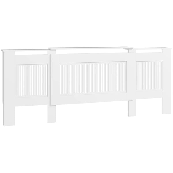 Säädettävä Patterinsuojus Valkoinen MDF 125-201 cm