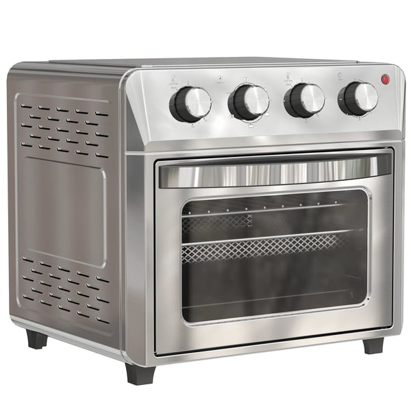 Kompakt Varmluftsovn med Airfryer Funktion, 24L, 1600W, Rustfrit Stål, Sølv Kompakt Varmluftsovn med Airfryer Funktion, 24L, 1600W, Rustfrit Stål, Sølv
