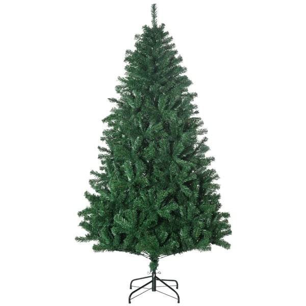 Tekojoulukuusi 1.8m, Vihreä, PVC/PE, Metallijalusta, 1000 oksaa, Ø102x180cm