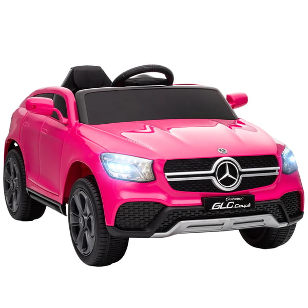 Børnebil Mercedes-Benz GLC Coupé - Rosa (12V, Fjernbetjening, LED, Musik)