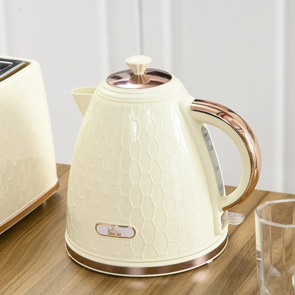 Vedenkeitin, 2200W, Näkyvä taso, Suodatin, Nopea, Beige