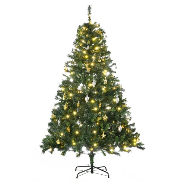 Tekojoulukuusi, 180cm vihreä, 745 kärkeä, 200 LED-valoa, pallukoristeilla Tekojoulukuusi, 180cm vihreä, 745 kärkeä, 200 LED-valoa, pallukoristeilla
