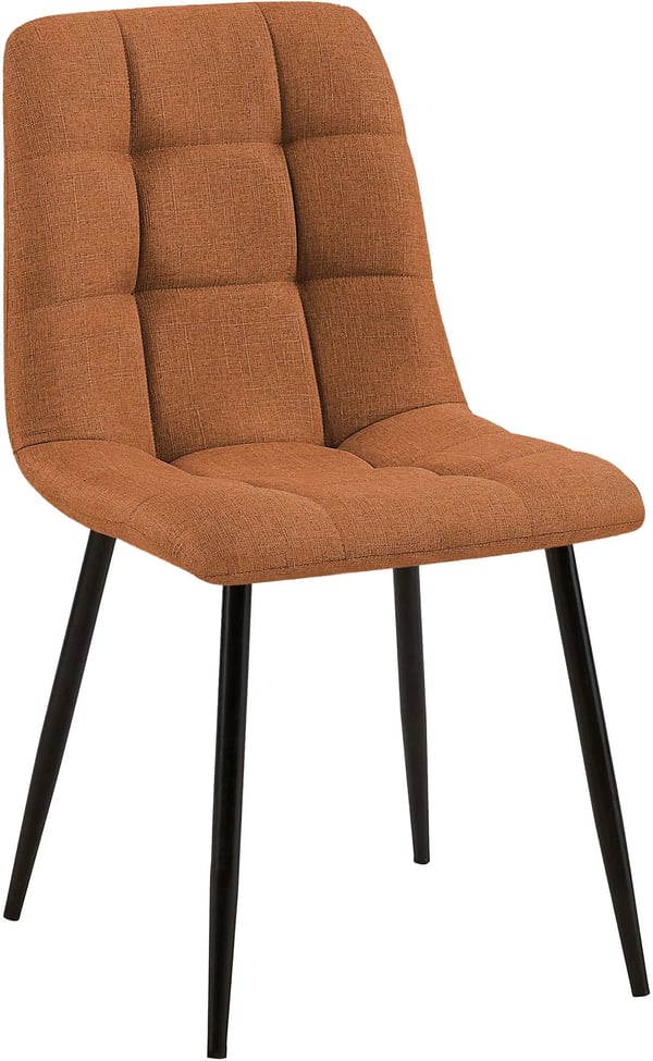 Tilde Spisebordsstol i Stof - Orange med Metalstel
