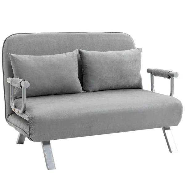 Bäddsoffa Toskiftad, Justerbar & Sovfunktion, Mörkgrå Polyester