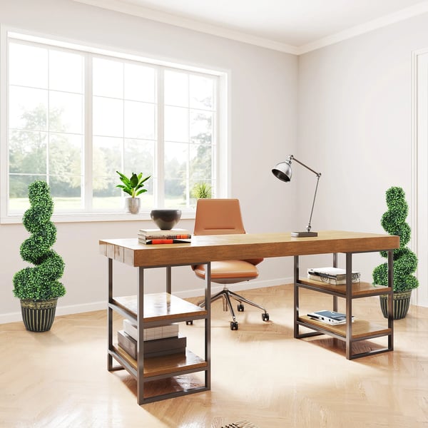 Kunstige Planter 2 stk. Spiral Buxbom (90 cm) - UV-bestandige PE/Stål, Grøn til Indendørs/Udendørs Brug