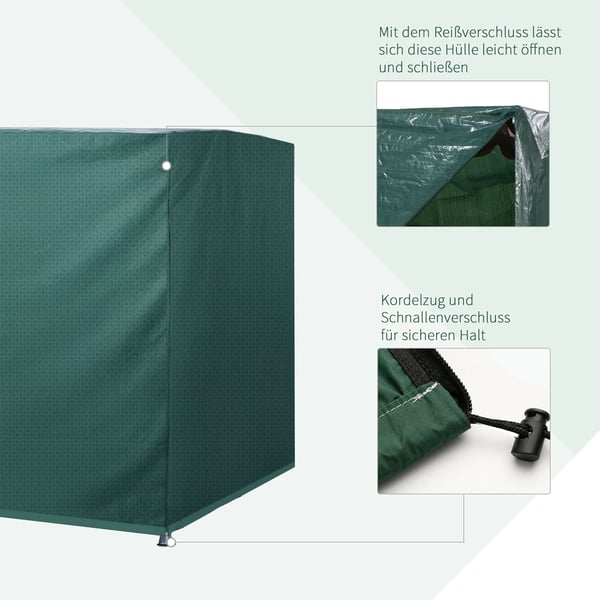 ® Presenning beskyttelsesovertræk vandtæt UV-beskyttelse 215x155x150cm