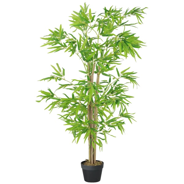 Kunstig Bambus Plante, 150cm Høj Grøn Plastik med Potte til Stue, Kontor, Have