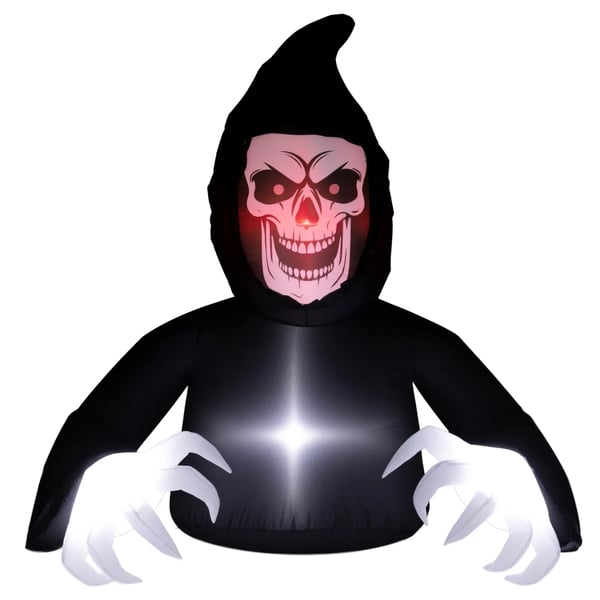 Oppustelig Halloween-dekoration, Døden, LED-lys, Blæser, Kabel