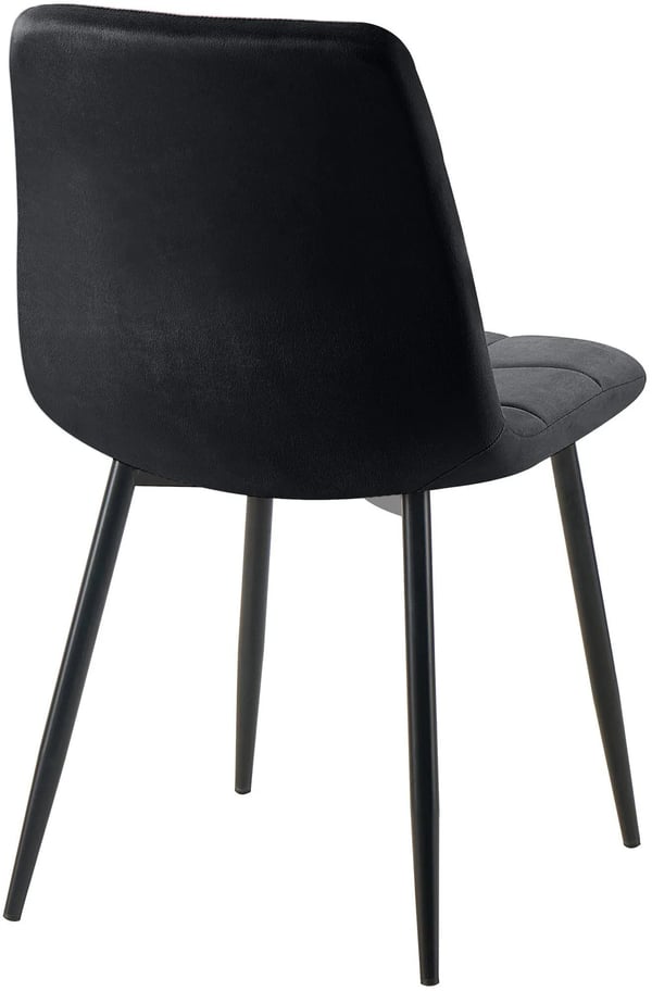 Set med 4 Tilde sammetsstolar - Svart metallram